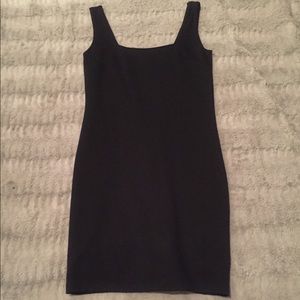 Black Square Neck Mini Dress